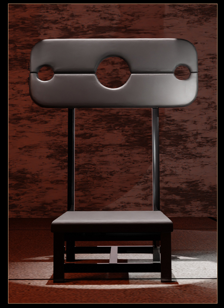 SM Sex Chair with Handcuffs, Metal and Leather Restraint Furniture for Couples — detail image 32