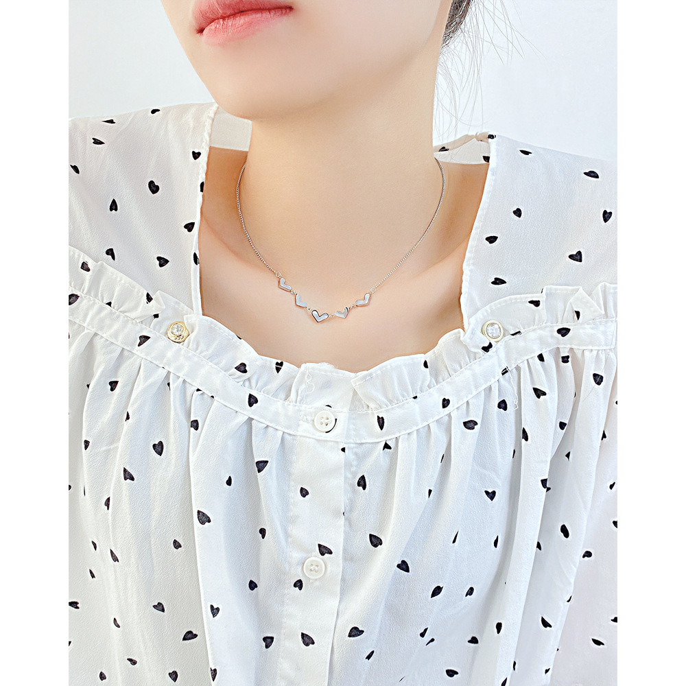 Fashion Heart Shape Stainless Steel Titanium Steel Necklace Plating Stainless Steel Necklaces