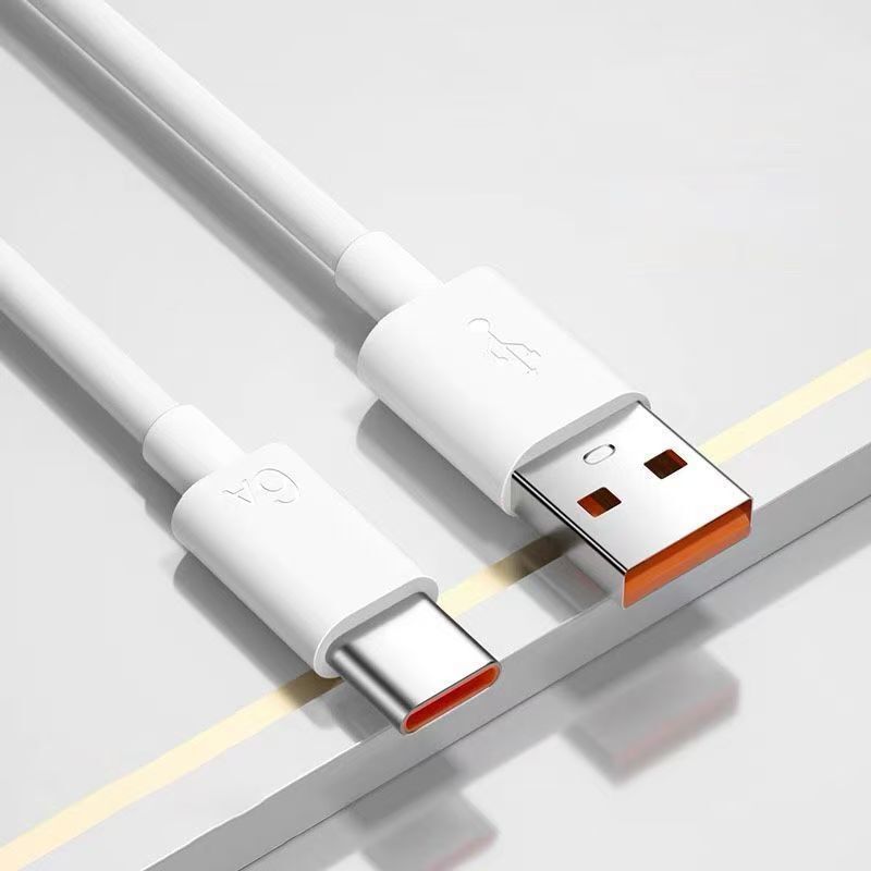 跨境批超级快充数据线6A适用华为vioOPPO小米手机typec充电线车载|undefined