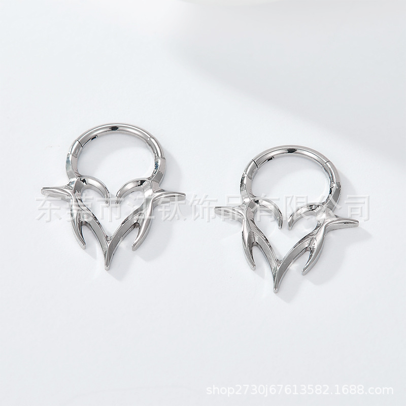 Pointed titanium steel lip stud product view