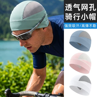 夏季速干防晒帽骑行帽遮阳导汗吸汗运动帽拼接透气孔冰丝跑步帽子