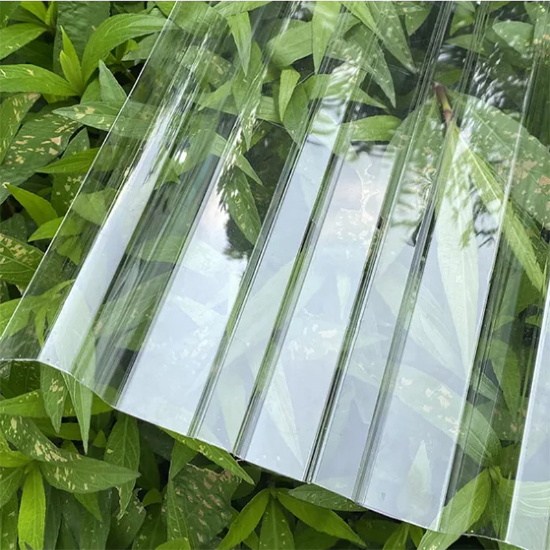 屋面透明瓦PC广州透光瓦高楞板840型塑料瓦采光瓦雨棚全透明