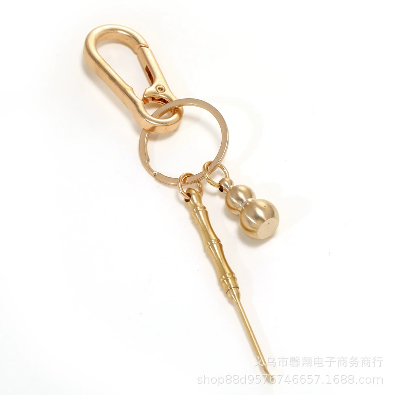 Заводская прямая Пряжка для лобстера медная Тыква медная зубочистка Ушная ложка брелок автомобильный брелок китайский стиль