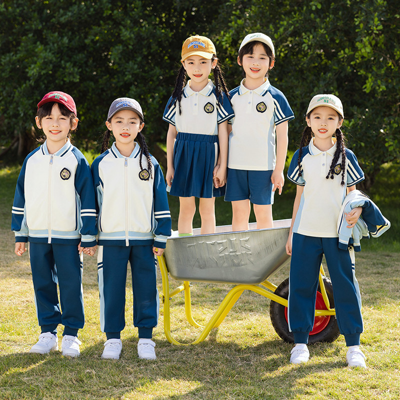 小學生校服春秋款棒球服一年級運動班服三件套幼兒園園服夏季套裝