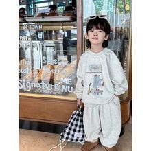 宝宝卫衣春秋款男童恤长袖秋装儿童秋季小熊上衣韩版圆领童装潮