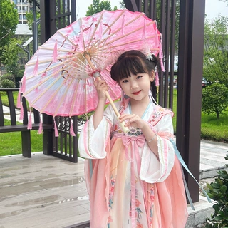 儿童舞蹈伞流苏油纸伞汉服道具拍摄演出旗袍走秀新中式工艺伞