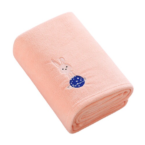 Children's enlarged 80*100cm bath towel baby's skin-friendly soft and lint-free thickened and absorbent baby coral velvet bath towel