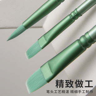 Watercolor Brush Set with Nylon Hair for Professional Watercolor Painting, Suitable for Art Students, Round and Flat Heads
