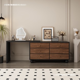 Dressing Table Bedroom Simple 2025 New Style Mid-Century Modern Storage Cabinet Cupboard Integrated Popular Small Cabinet Makeup Table