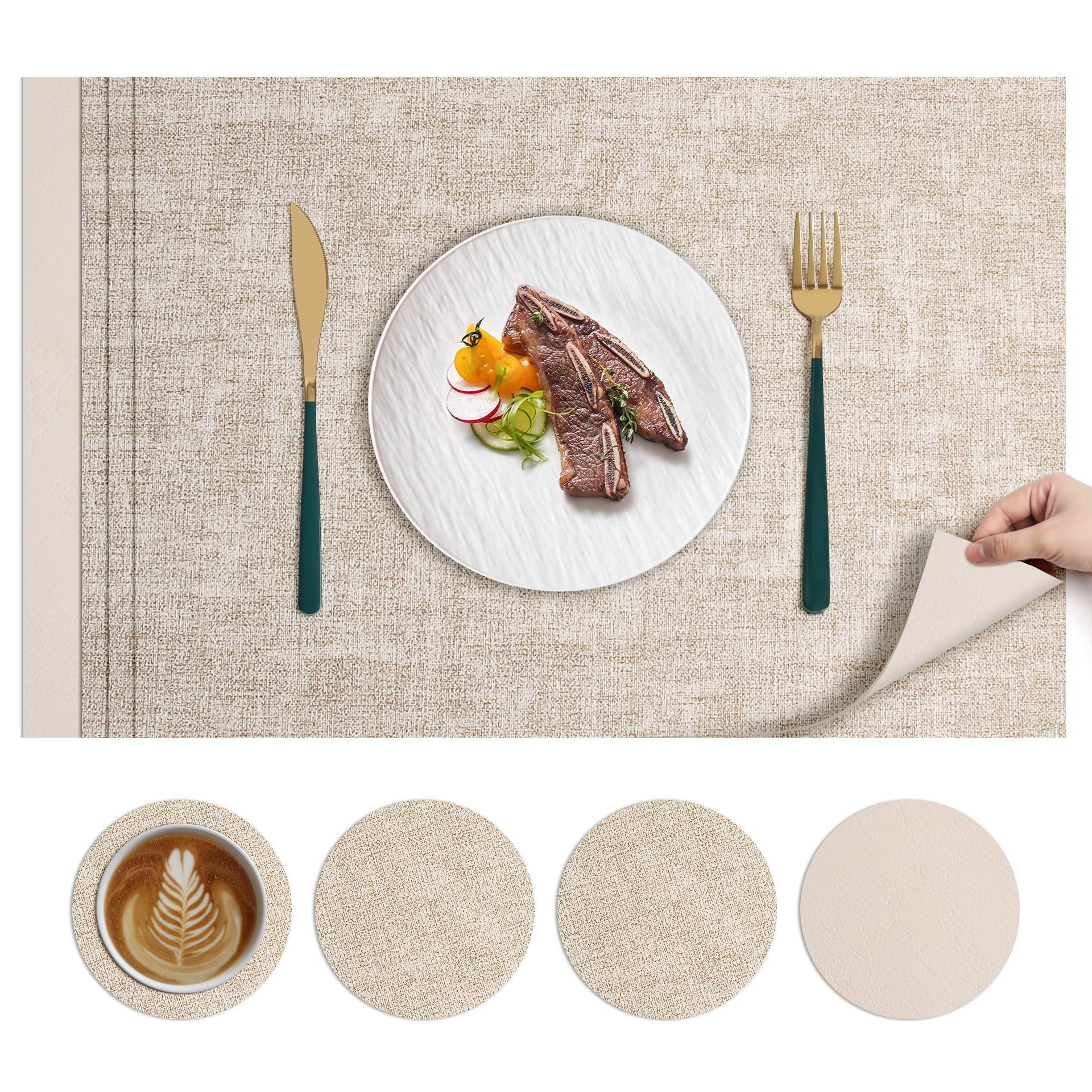 Spot mantel de cuero de pvc impermeable de doble capa patrón de cuero cuadrado mantel occidental mantel aislante de hotel mantel de mesa hogar