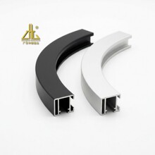 定制6063铝型材拉弯加工 曲面铝挤压型材 建筑幕墙弧形铝型材 CNC