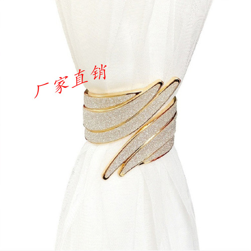 Cross-border light luxury curtain straps, metal full diamond wings, spring curtain buckles, curtain clips and ropes wholesale dropshipping