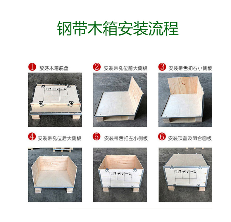 深圳厂家直销出口木箱免熏蒸钢带木箱可拆卸提手拉环木箱厂家-阿里巴巴