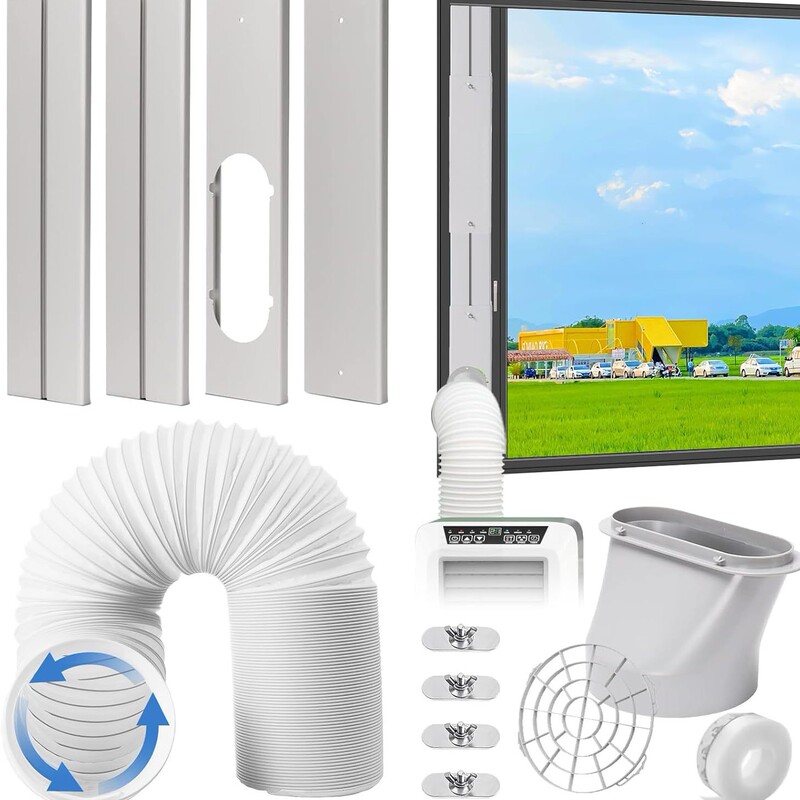 Portable Ac Window Exhaust Kit, Adjustable Vertical/Horizontal Sliding Window Kit Portable Ac Window Exhaust Kit, Adjustable Vertical/Horizontal Sliding Window Kit