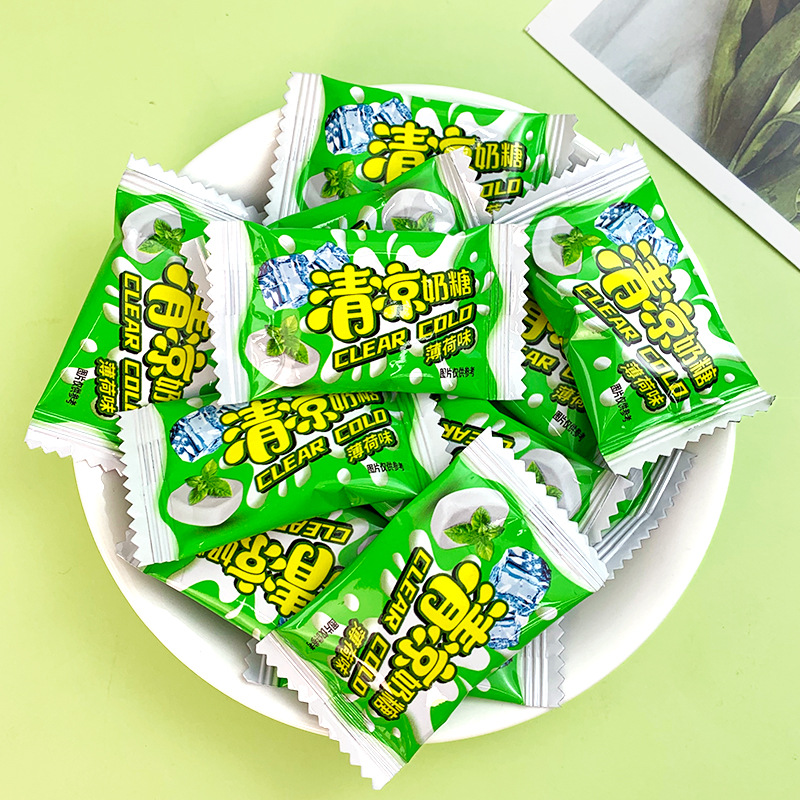 Wholesale Old-fashioned Mint Cooling Milk Candy, Rich Milk Aroma, Soft Mint Candy, Internet Famous, Serving Snack, Nostalgic Snack