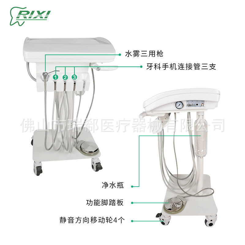 Transfronterizos dedicados al carrito dental móvil portátil turbina salón de belleza clínica de mascotas mesa de trabajo pequeño carrito