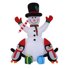 クロスボーダークリスマス新しいインフレータブルエアモデル 1.9m ペンギン雪だるま屋外装飾装飾品