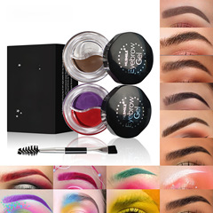 Cross-border exclusive two-color eyebrow tint 15 colors natural 3D eyebrow shaping waterproof long-lasting colored eyeliner eyebrow tint