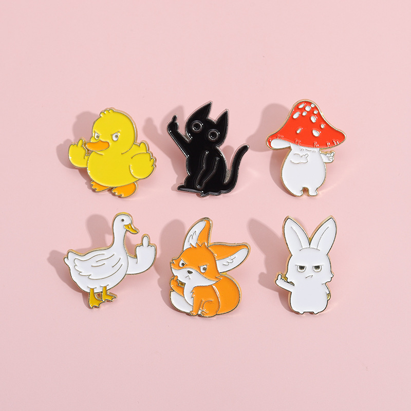 6g Weight Cartoon Style Pin Animal Alloy Plating Unisex Brooches