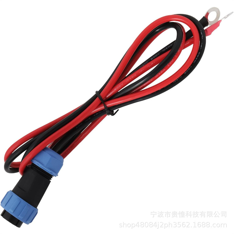 10AWG防水2针航空公头SP21转O型圈IP68防水航空公头带O型端子线