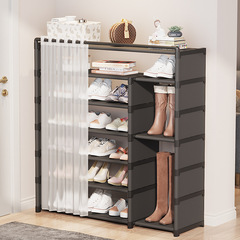 Simple shoe rack multi-layer space-saving household door dormitory indoor dust-proof shoe cabinet storage rental artifact shoe rack