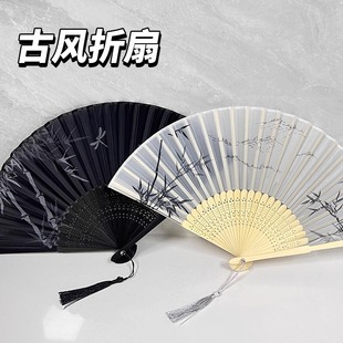Traditional Chinese Folding Fan for Women's Cheongsam Dance, Children's Student Summer Portable Small Fan