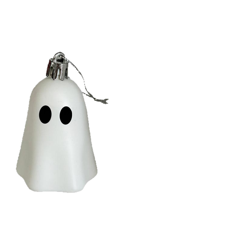 Nuevo Halloween transfronterizo 12PCS fantasma de plástico galvanizado colgante decorativo