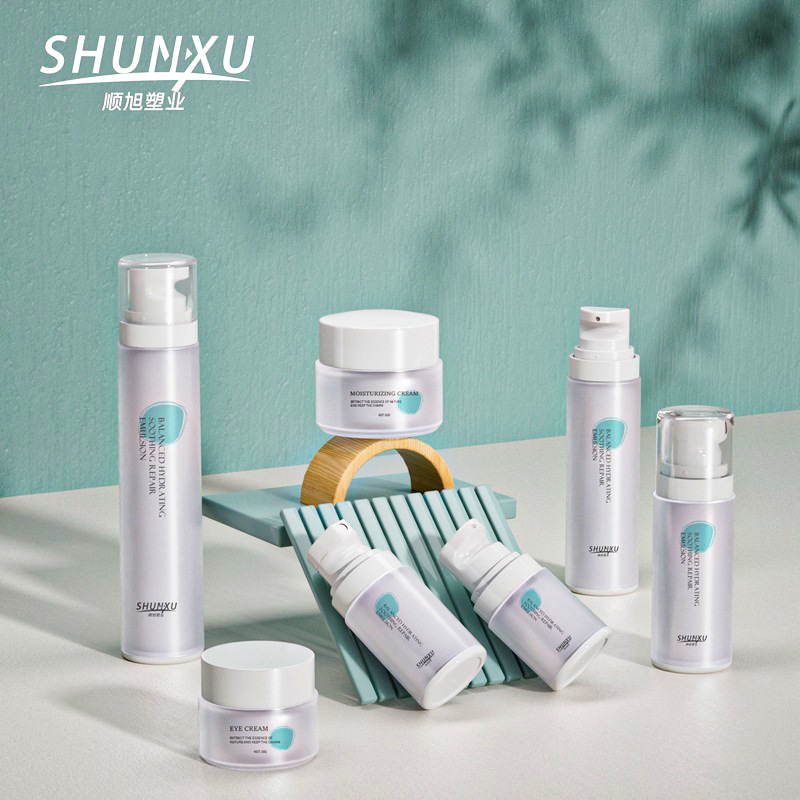 现货30ml50ml分装瓶蒙砂厚壁双层喷雾瓶水乳霜套装包材瓶