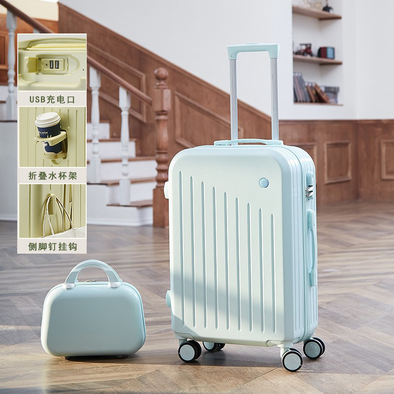 Equipaje 20-inch trolley case hembra estilo coreano equipaje pequeño embarque fresco caja de equipaje multifuncional contraseña caso masculino
