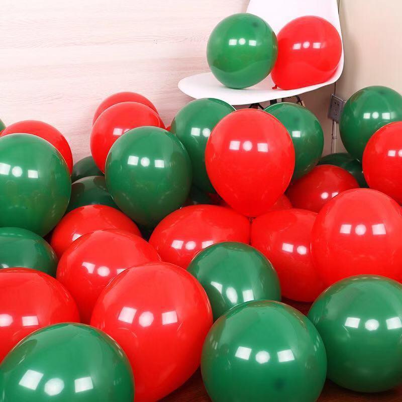 Transfronterizo globo de Navidad al por mayor de 10 pulgadas de 12 pulgadas impreso árbol de Navidad decoración fiesta decoración suministros