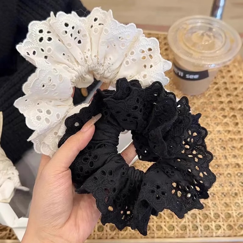 Encaje Encaje Encaje Encaje Encaje Rojo Mujer Red 2025 Nuevo Encaje Encaje Cuerda para la cabeza Cuerda para el cabello de alta elasticidad Tazo de banda de goma para el cabello