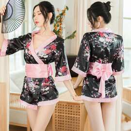 芝士蜜韵夜语漫漫情趣内衣性感和服睡衣日系印花睡袍制服诱惑角色