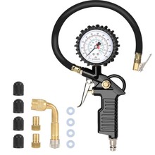 补胎工具打气嘴充气杆轮胎加气杆气泵测压空压机修车压力表