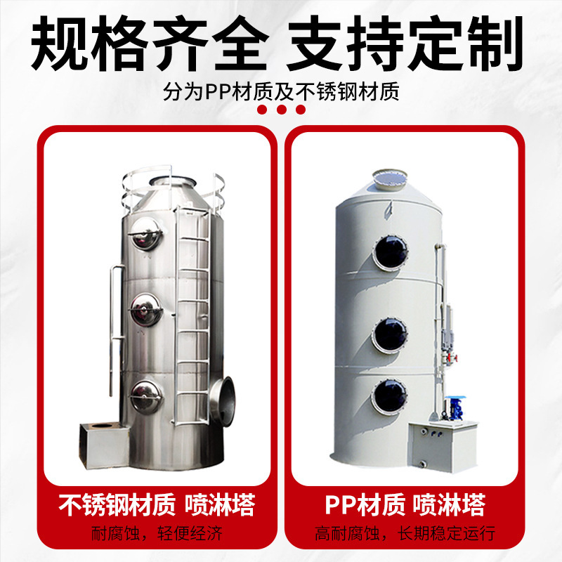 スプレータワー カスタマイズされた材料 産業化学工場 排ガス処理 酸性霧浄化塔 パッケージリング 環境評価と受入 環境保護装置|undefined