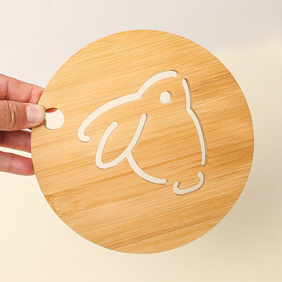 Mantel de bambú estera de aislamiento chino hogar posavasos estera de dibujos animados antideslizante vajilla Estera de bambú estera de madera maciza al por mayor