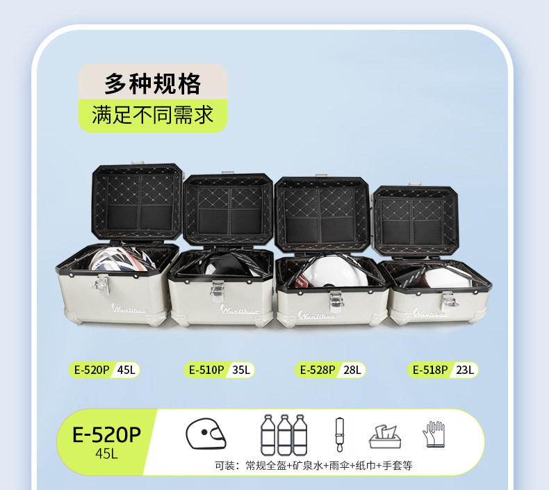 Wanlihao Xiaoniu NST electric vehicle rear trunk, universal non-aluminum alloy large-capacity storage box for motorcycles