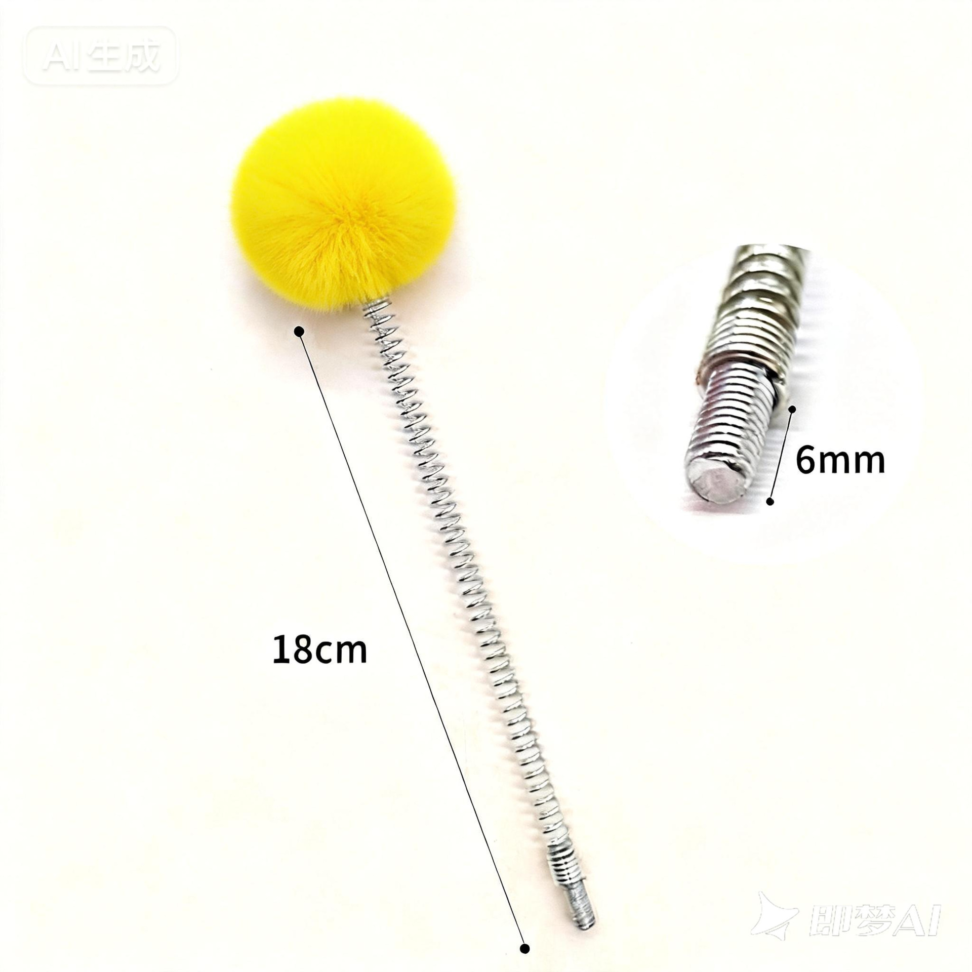 너트 6mm 스프링-노란색 폼폼