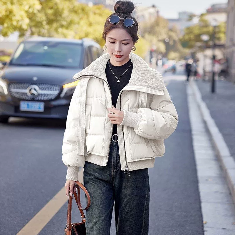 Winter down jacket, for teenagers, high-quality style