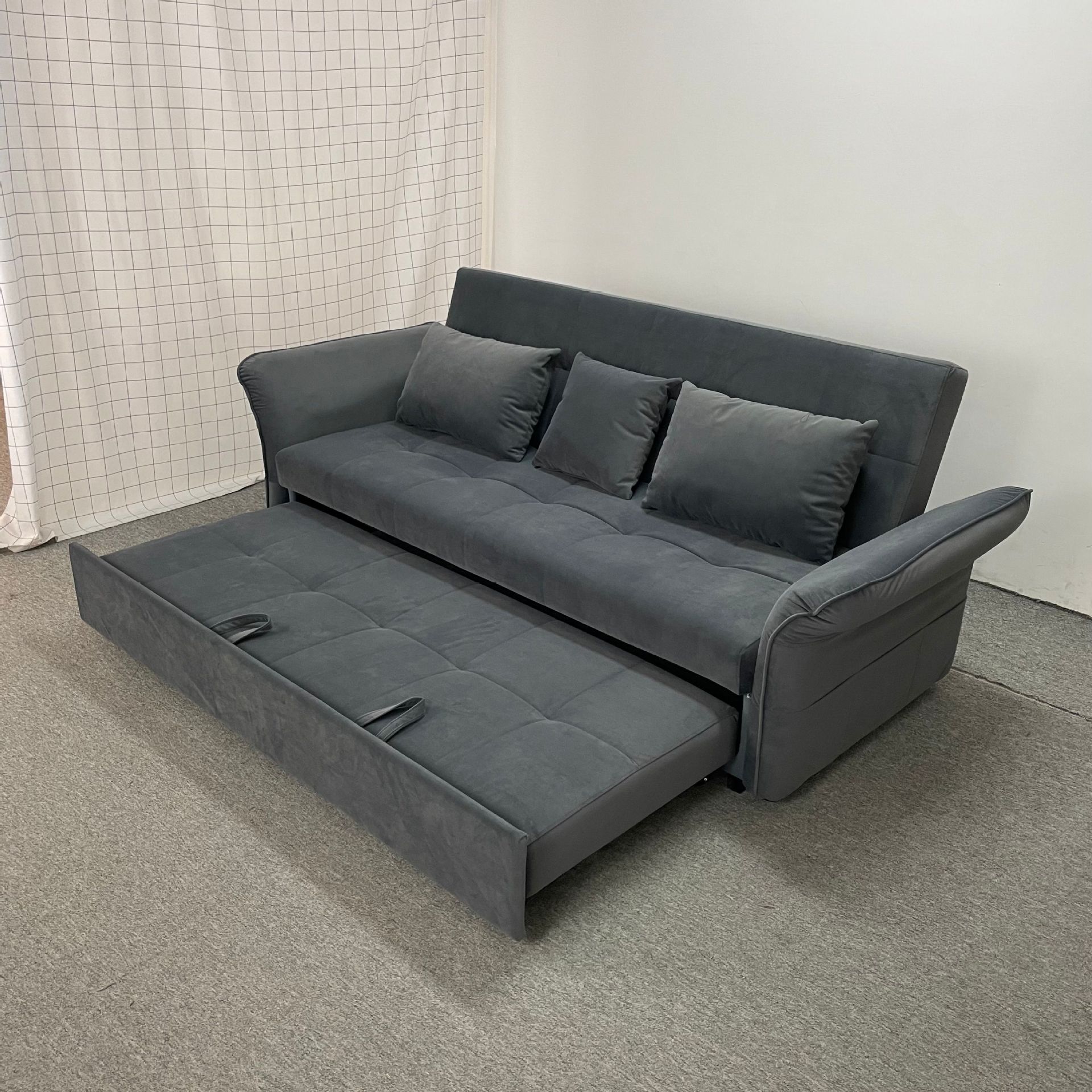 Combinación de sofá de tela desmontable y lavable para sofá cama multifuncional plegable de doble propósito de sala de estar tipo pequeño apartamento de almacenamiento VIP