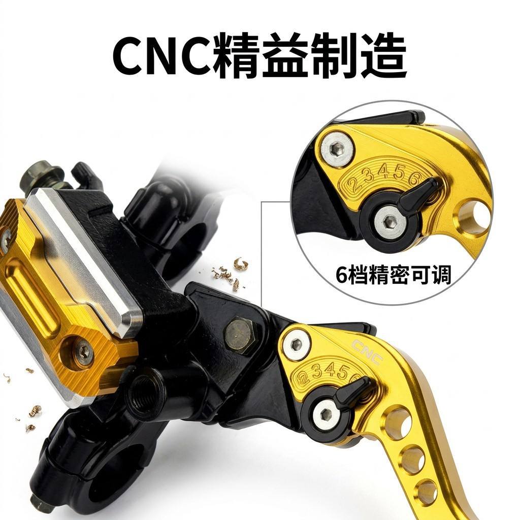 Motorcycle Direct Push Brake Master Cylinder Hj125T-6 Left Brake Assembly 22mm Hydraulic Disc Brake Universal Modification Parts