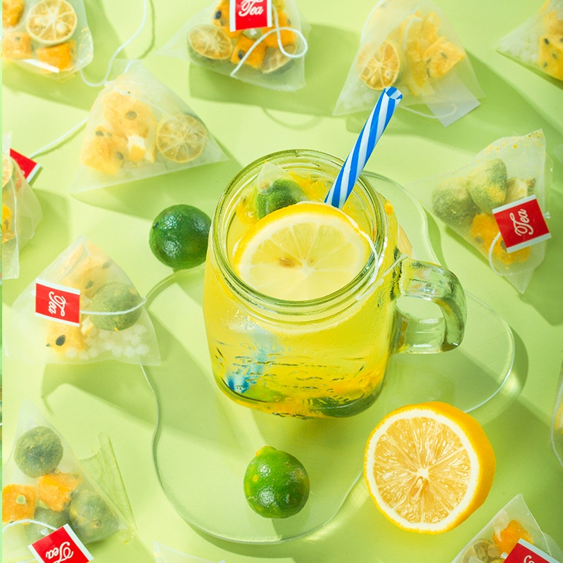 Sublimated fruit tea with kumwat with passion fruit, iced tea, flavored tea