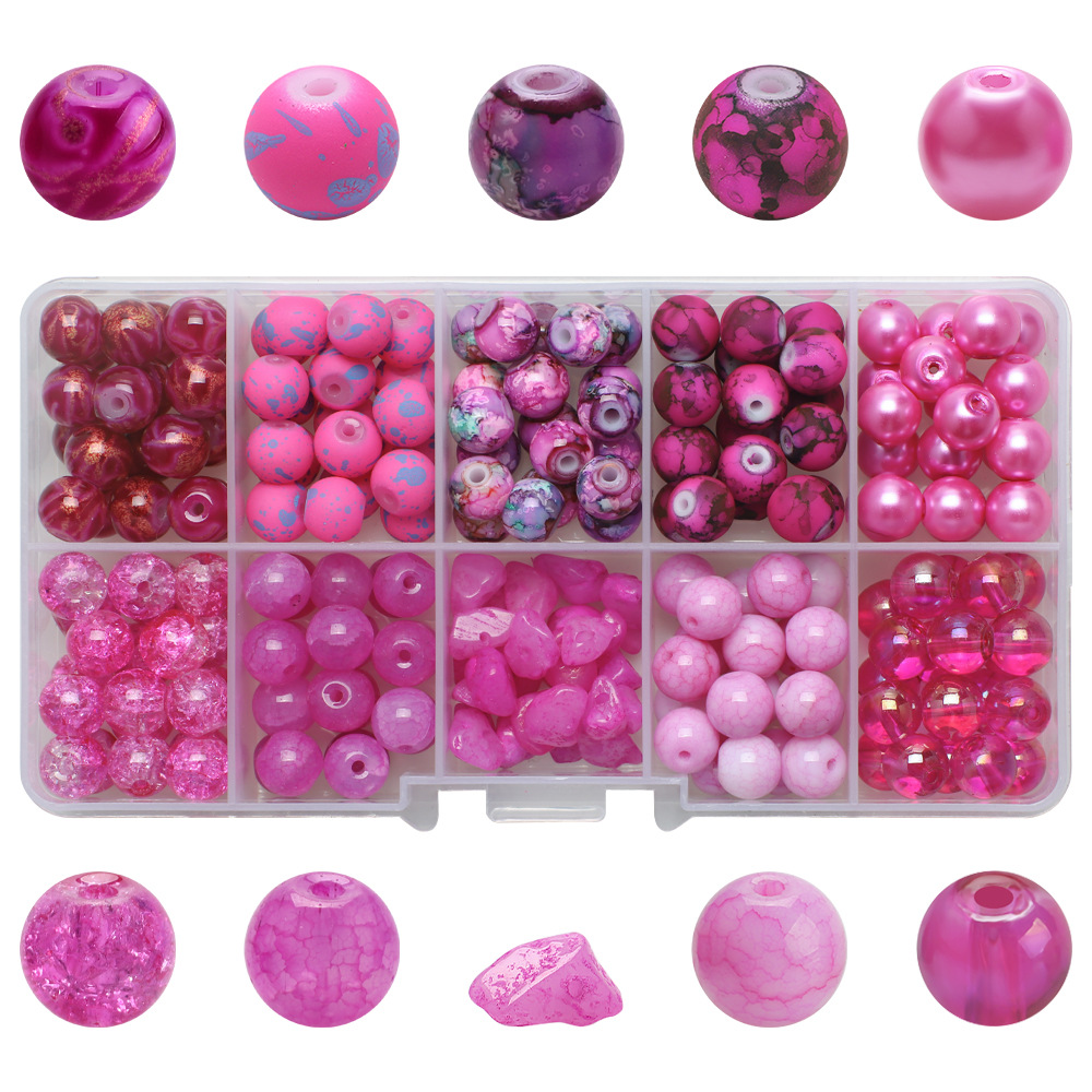 185g Weight Beads Jewelry Making Type Diameter 8mm Jewelry Making Size DIY Jewelry Accessories Classification 1 Set Quantity Glass Material Irregular, Round Pattern Plating Design Simple Style Style 1 Set Diameter 8mm Glass Irregular Round DIY Jewelry Accessories Beads 23