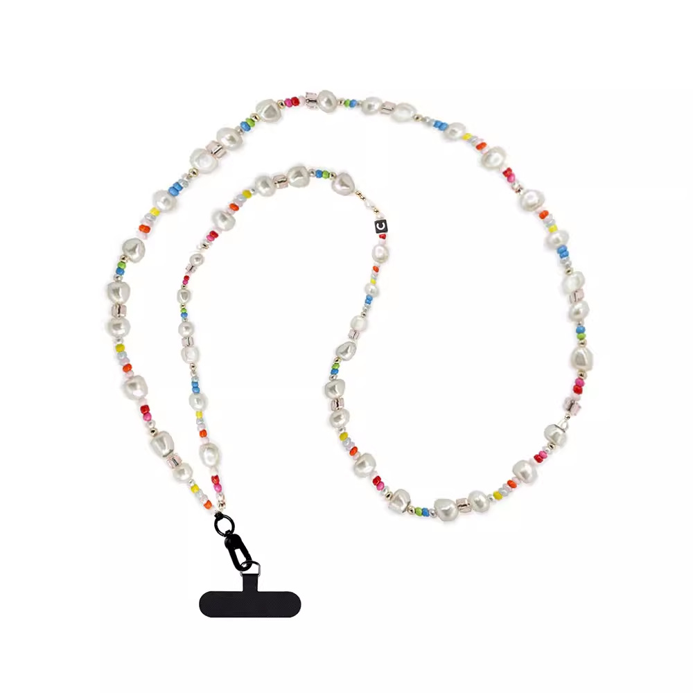 컬러풀한 비즈 크로스바디 랜야드 [개스킷 제외]