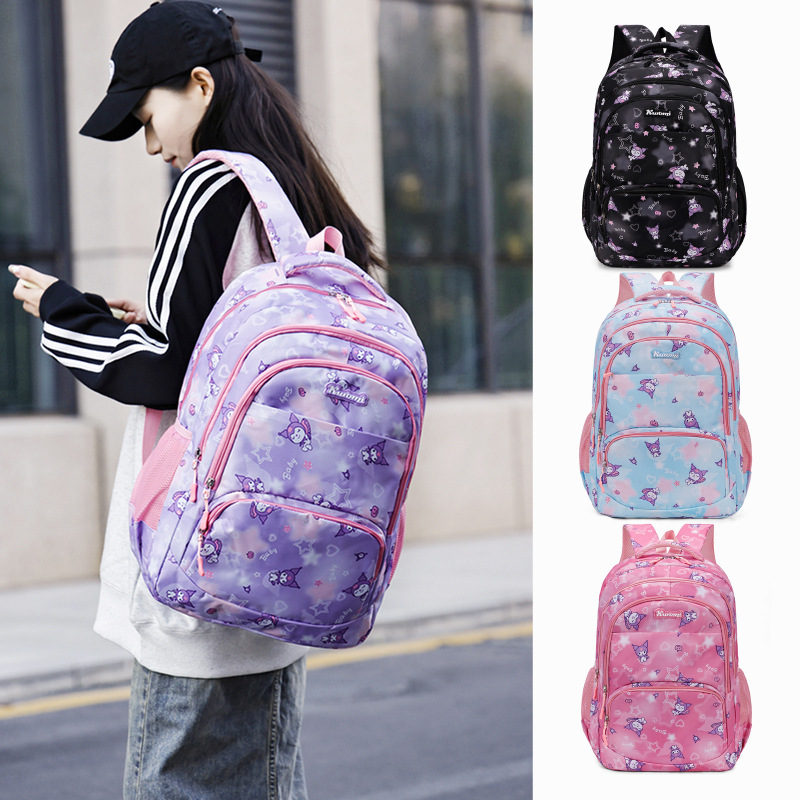 Nuevo estilo de comercio exterior mochila de gran capacidad para mujer linda escuela de escuela primaria de alto valor mochila doble informal para estudiantes neutrales