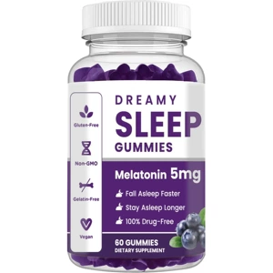 Трансграничный экспорт SLEEP GUMMIES, жевательные конфеты для сна, источник, оптовая продажа с фабрики, 60 капсул
