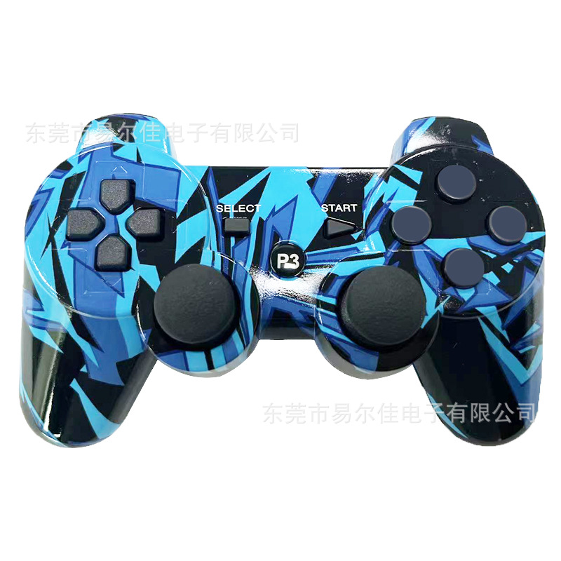 Mando de juego PS3 multicolor con botón universal de copo de nieve de doble vibración Bluetooth inalámbrico con mango P3 transfronterizo de fábrica