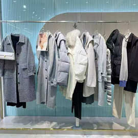 艾25冬娃欧韩时尚风羽绒服双面呢毛衣上衣裤裙品牌折扣直播一手货