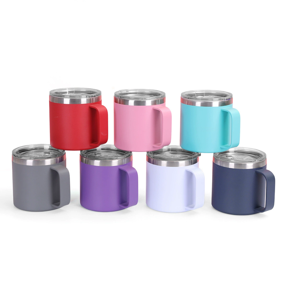 Кофе чашка двойной слой ручка нержавеющая сталь, Amazon, 14 oz, оптовая