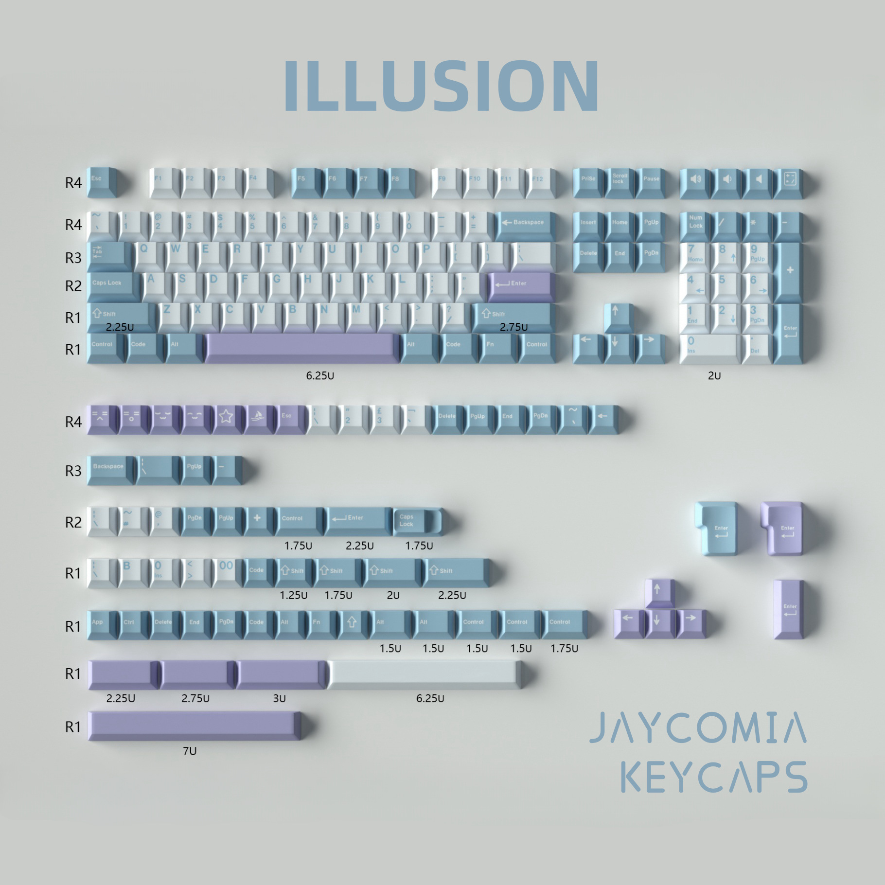 GMKキーキャップPBT二色2色射出成形工場大セット欧規キーキャップ7u分割式スペース