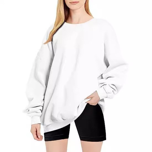 European and American foreign trade cross-border men's and women's Amazon best-selling round neck pullover loose casual lined sweatshirts for stock wholesale